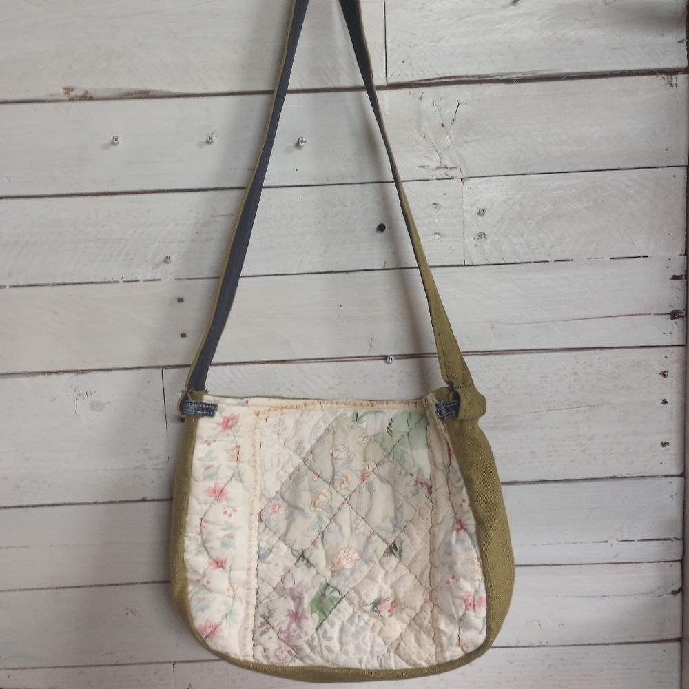 Handcrafted Quilted Purse Shoulder Bag Vintage Retro Lining, Boho Patchwork.